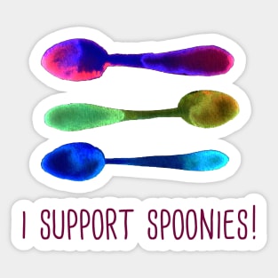 I Support Spoonies! Sticker